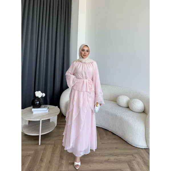 Hen - Serpan Etekli Takım - Pembe