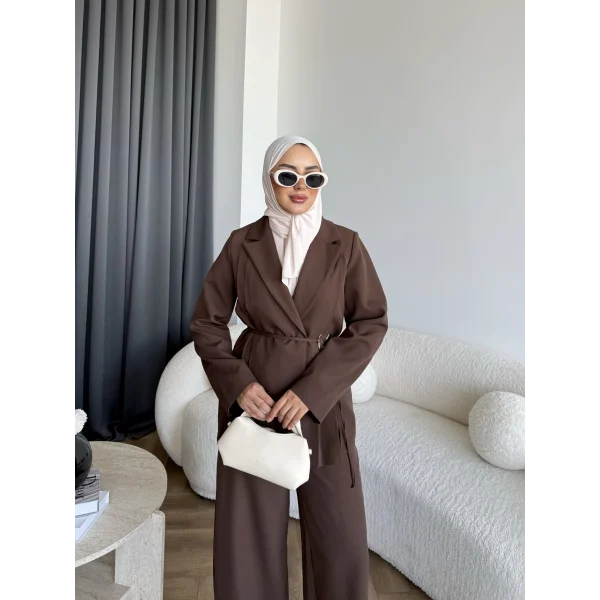 Hen - Ülasna Ceket Takım - Kahve