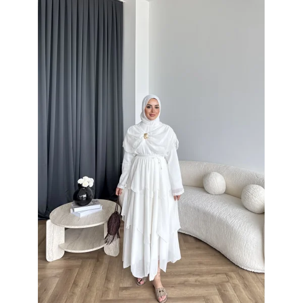Hew - Irmak Etekli Takım - Beyaz