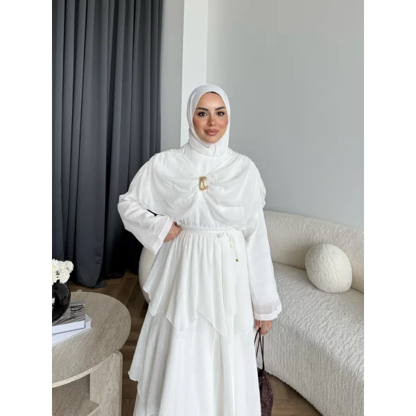 Hew - Irmak Etekli Takım - Beyaz