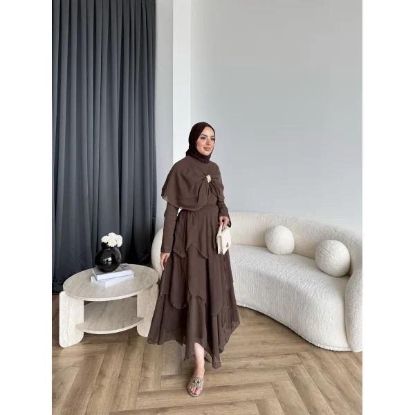 Hew - Irmak Etekli Takım - Kahve