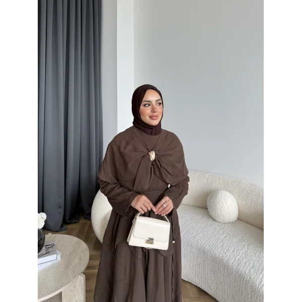 Hew - Irmak Etekli Takım - Kahve