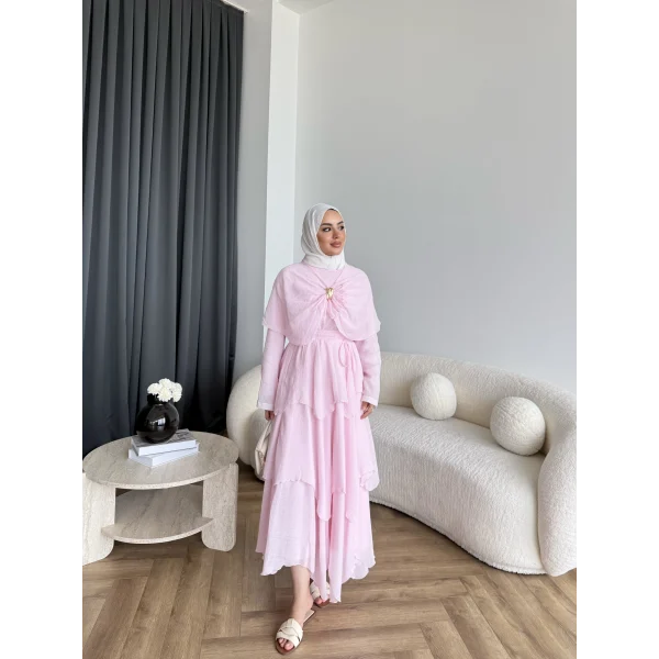 Hew - Irmak Etekli Takım - Pembe