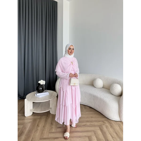 Hew - Irmak Etekli Takım - Pembe