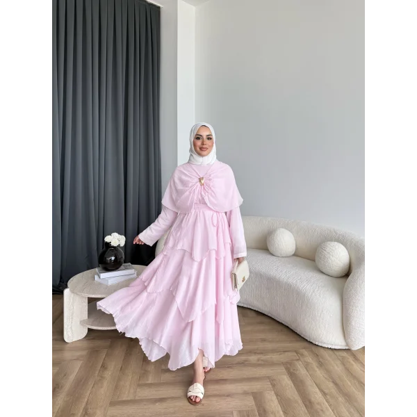 Hew - Irmak Etekli Takım - Pembe