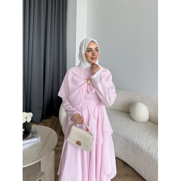 Hew - Irmak Etekli Takım - Pembe