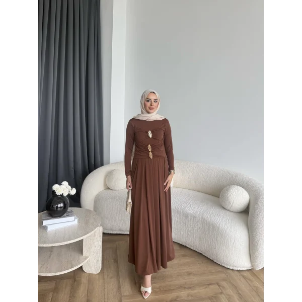 Hr - Desan Sandy Elbise - Kahve