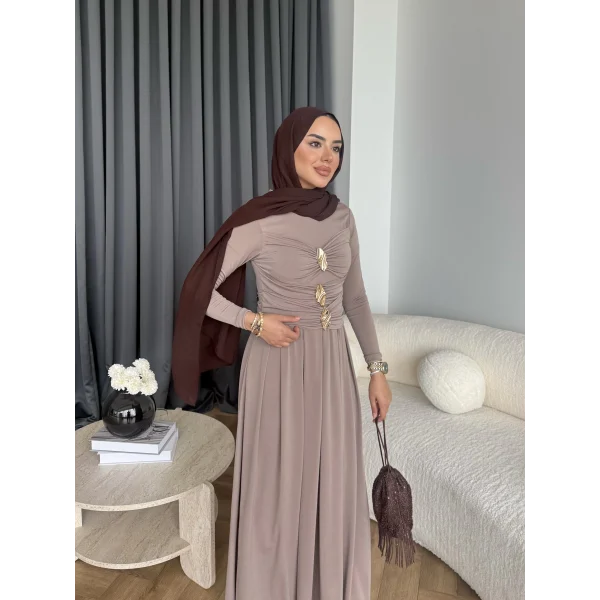 Hr - Desan Sandy Elbise - Vizon