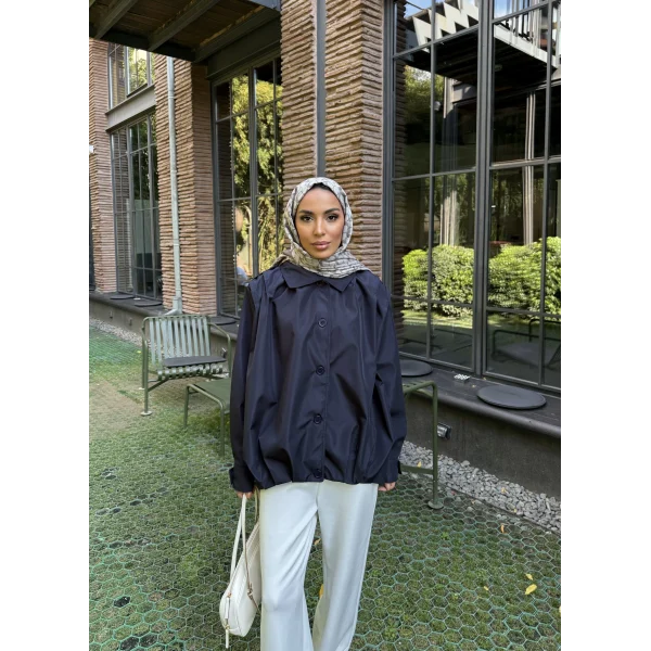 İsra Düğmeli Ceket - Lacivert