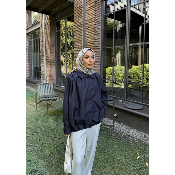 İsra Düğmeli Ceket - Lacivert