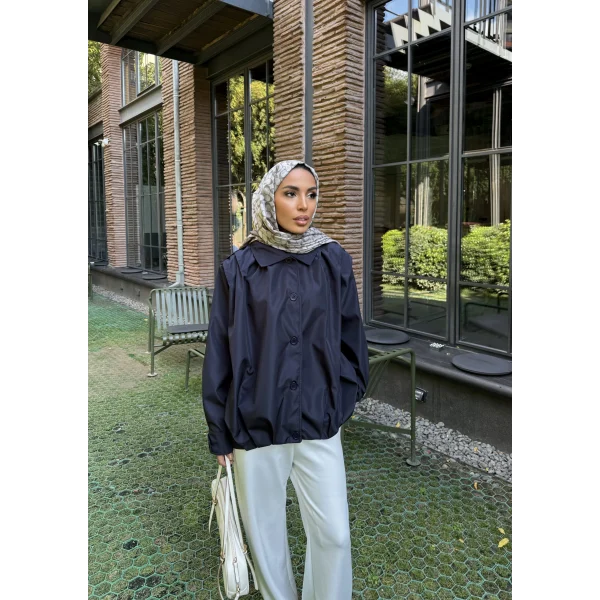 İsra Düğmeli Ceket - Lacivert