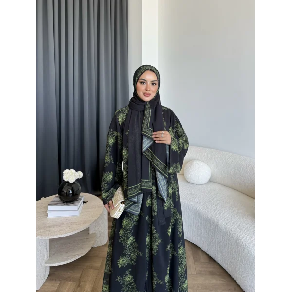 Kyl - Ria Şallı Abaya - Yeşil