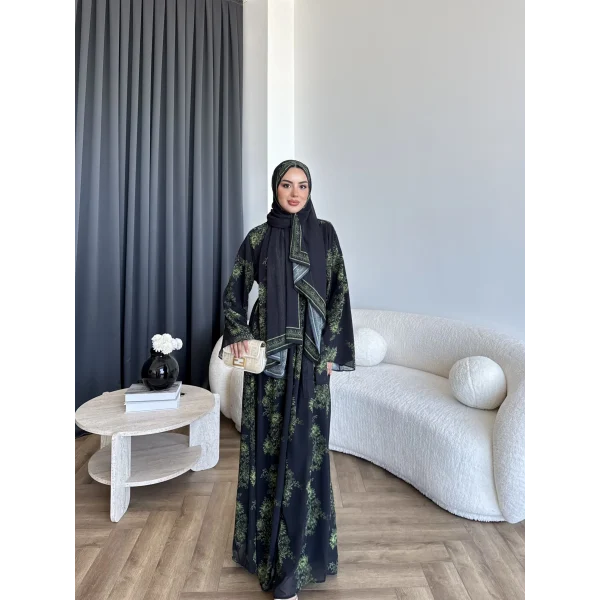 Kyl - Ria Şallı Abaya - Yeşil