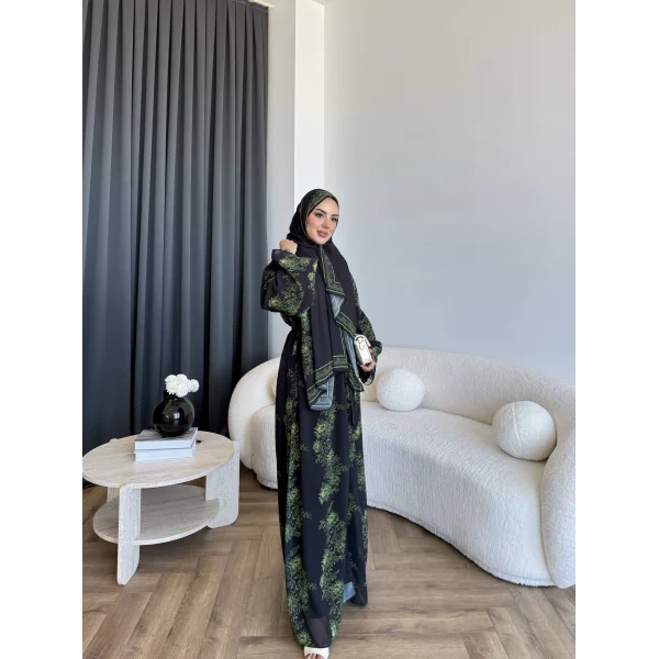 Kyl - Ria Şallı Abaya - Yeşil