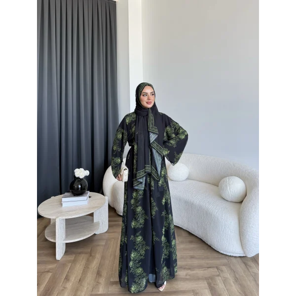 Kyl - Ria Şallı Abaya - Yeşil