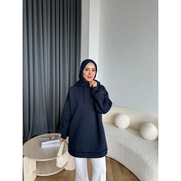 Lidya 3 İplik Sweat - Lacivert