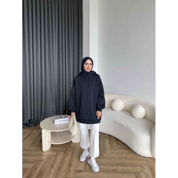 Lidya 3 İplik Sweat - Lacivert