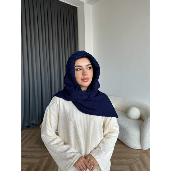 Mb - Balaklava Kapişonlu Bere - Lacivert