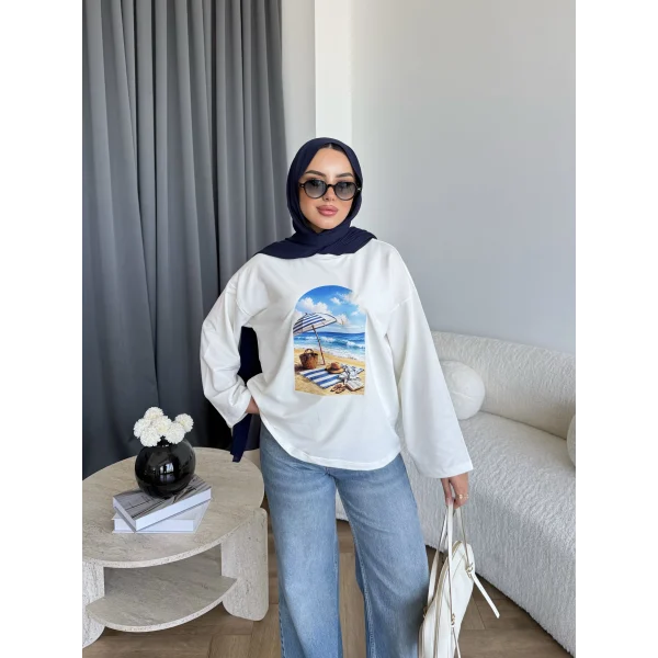 Mıs - Deniz Ön Desenli Tunik