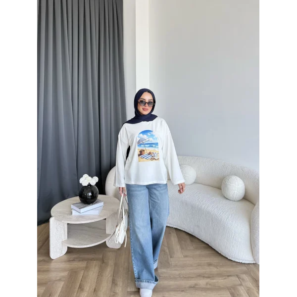 Mıs - Deniz Ön Desenli Tunik