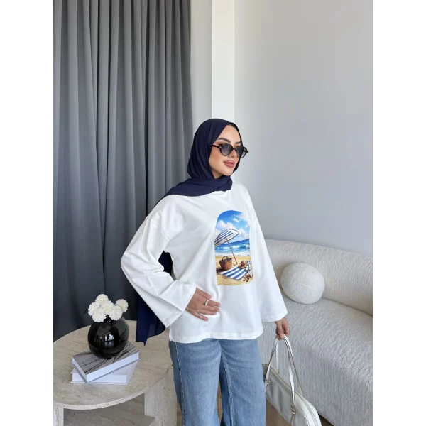 Mıs - Deniz Ön Desenli Tunik
