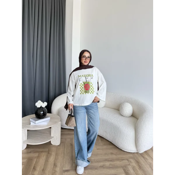 Mıs - Matcha Ön Desenli Tunik