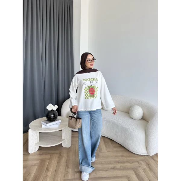Mıs - Matcha Ön Desenli Tunik