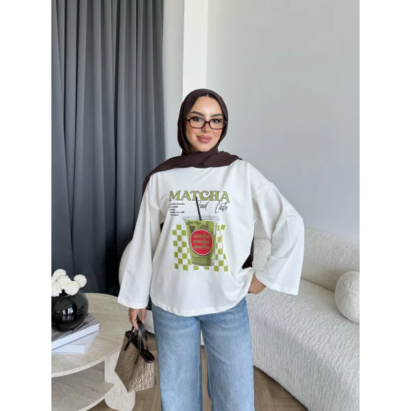 Mıs - Matcha Ön Desenli Tunik