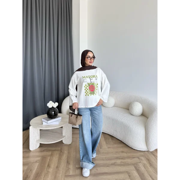 Mıs - Matcha Ön Desenli Tunik