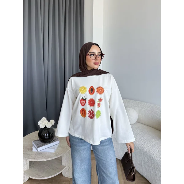 Mıs - Meyve Ön Desenli Tunik