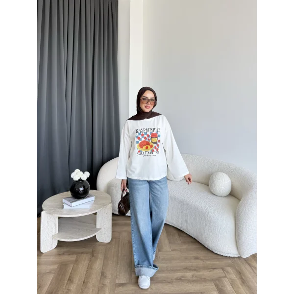Mıs - Raspberrıes Ön Desenli Tunik