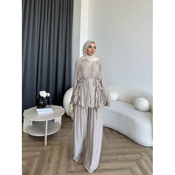 Ng - Batik Pantolonlu Takım - Bej