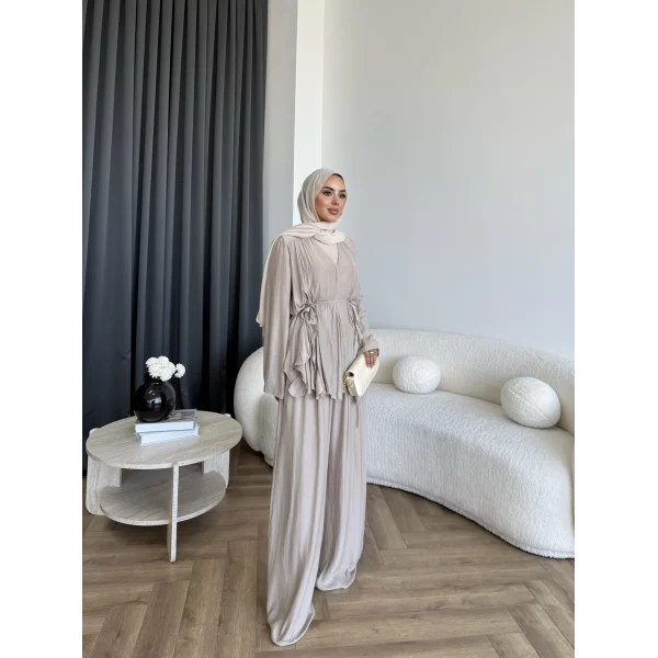 Ng - Batik Pantolonlu Takım - Bej