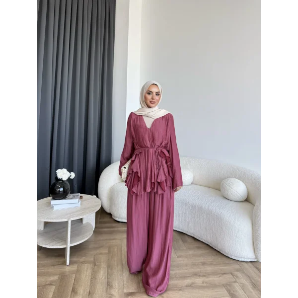 Ng - Batik Pantolonlu Takım - Mürdüm