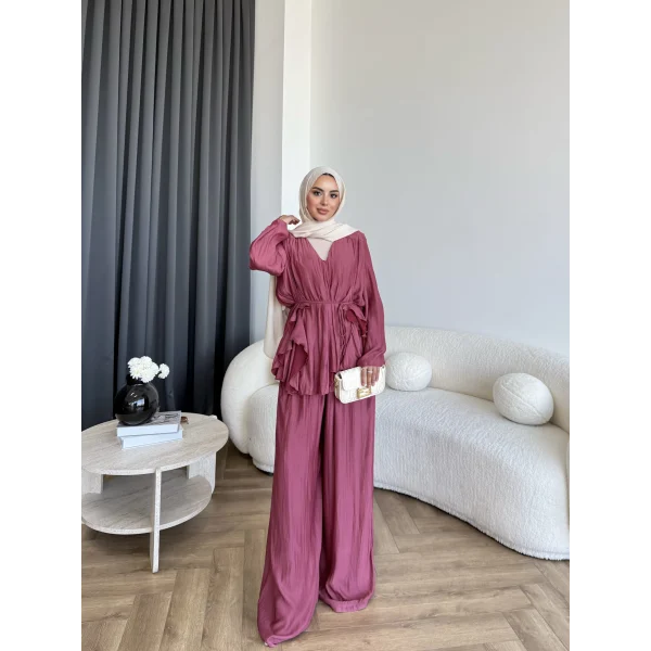Ng - Batik Pantolonlu Takım - Mürdüm