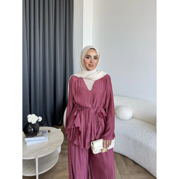 Ng - Batik Pantolonlu Takım - Mürdüm