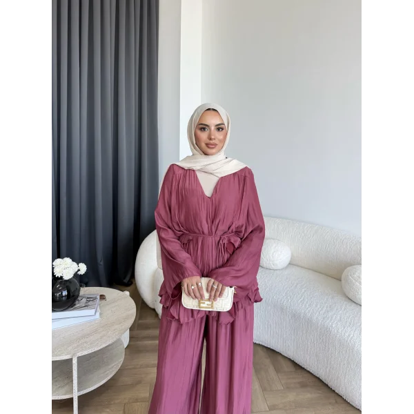 Ng - Batik Pantolonlu Takım - Mürdüm