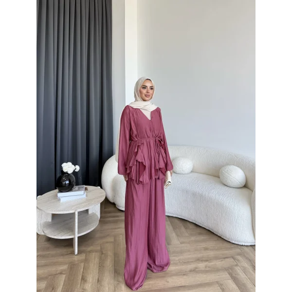 Ng - Batik Pantolonlu Takım - Mürdüm
