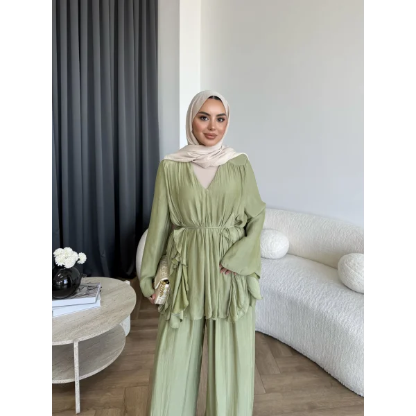Ng - Batik Pantolonlu Takım - Yeşil