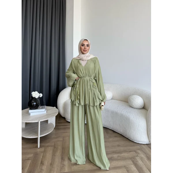 Ng - Batik Pantolonlu Takım - Yeşil