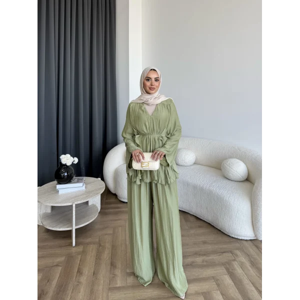 Ng - Batik Pantolonlu Takım - Yeşil