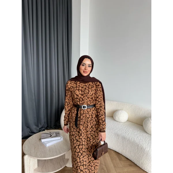Pls Leopar Elbise - Açık