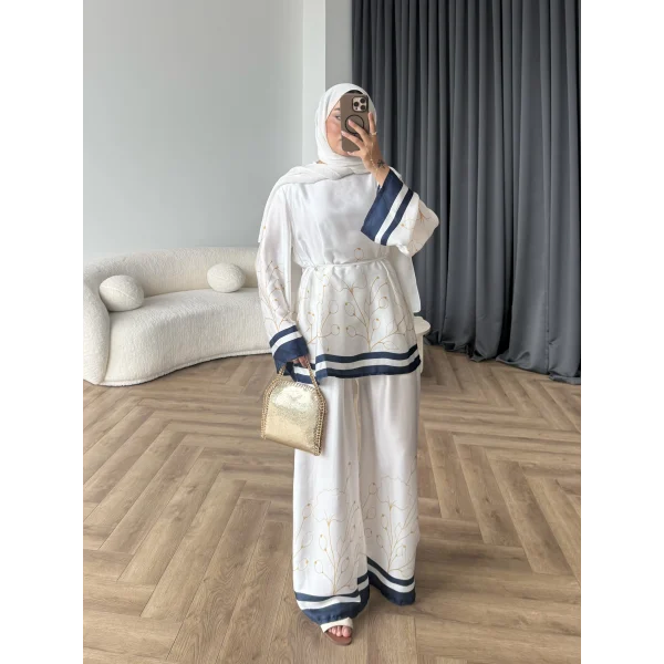 Pwn - Misia Etnik Desen Takım - Beyaz