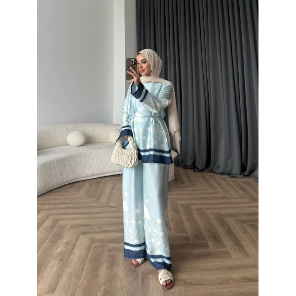 Pwn - Misia Etnik Desen Takım - Turkuaz