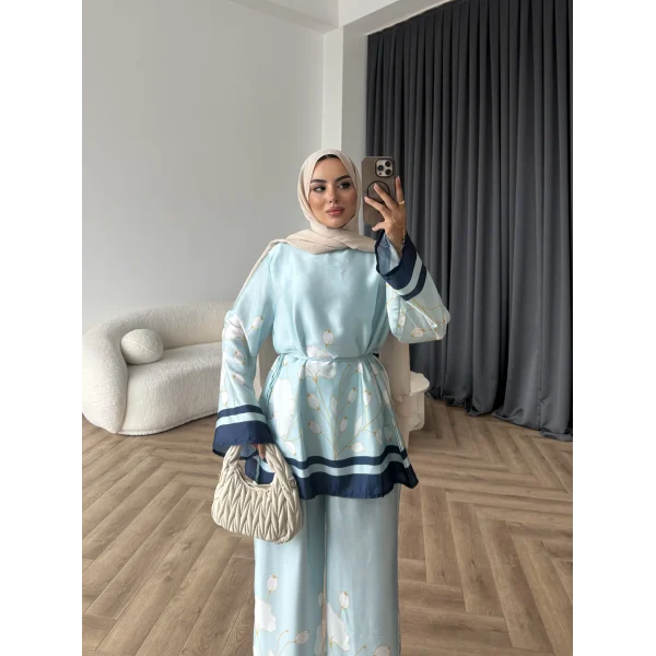 Pwn - Misia Etnik Desen Takım - Turkuaz