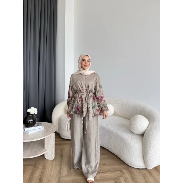 Pwn - Soya Çiçek Desen Takım - Haki
