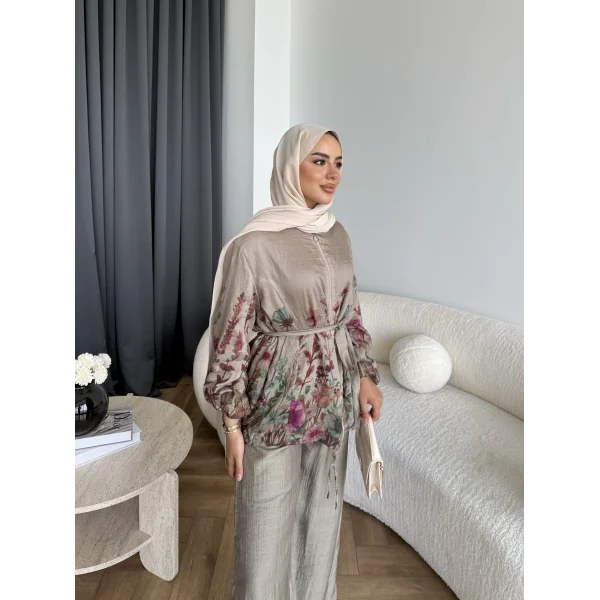 Pwn - Soya Çiçek Desen Takım - Haki