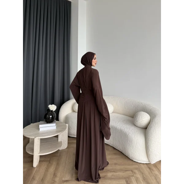 Qsh - Larmin Bel Detay Sandy Elbise - Kahve