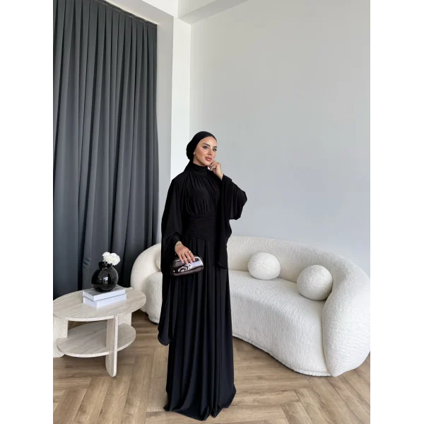Qsh - Larmin Bel Detay Sandy Elbise - Siyah