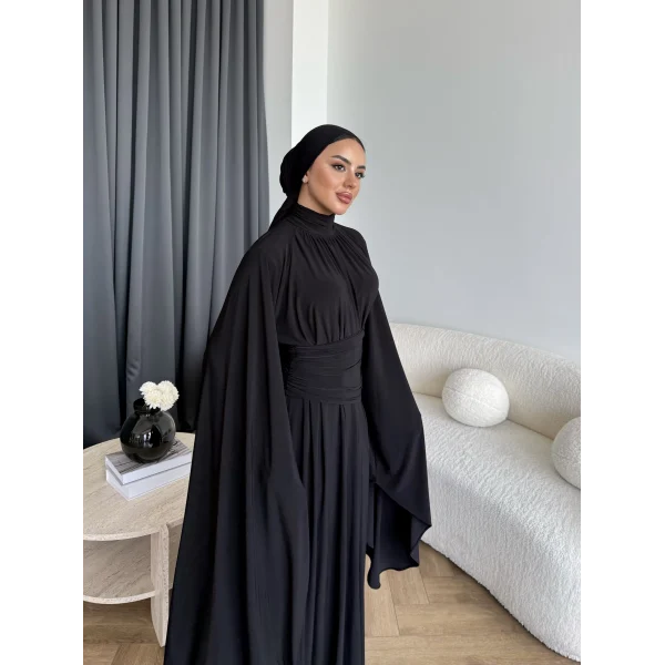 Qsh - Larmin Bel Detay Sandy Elbise - Siyah